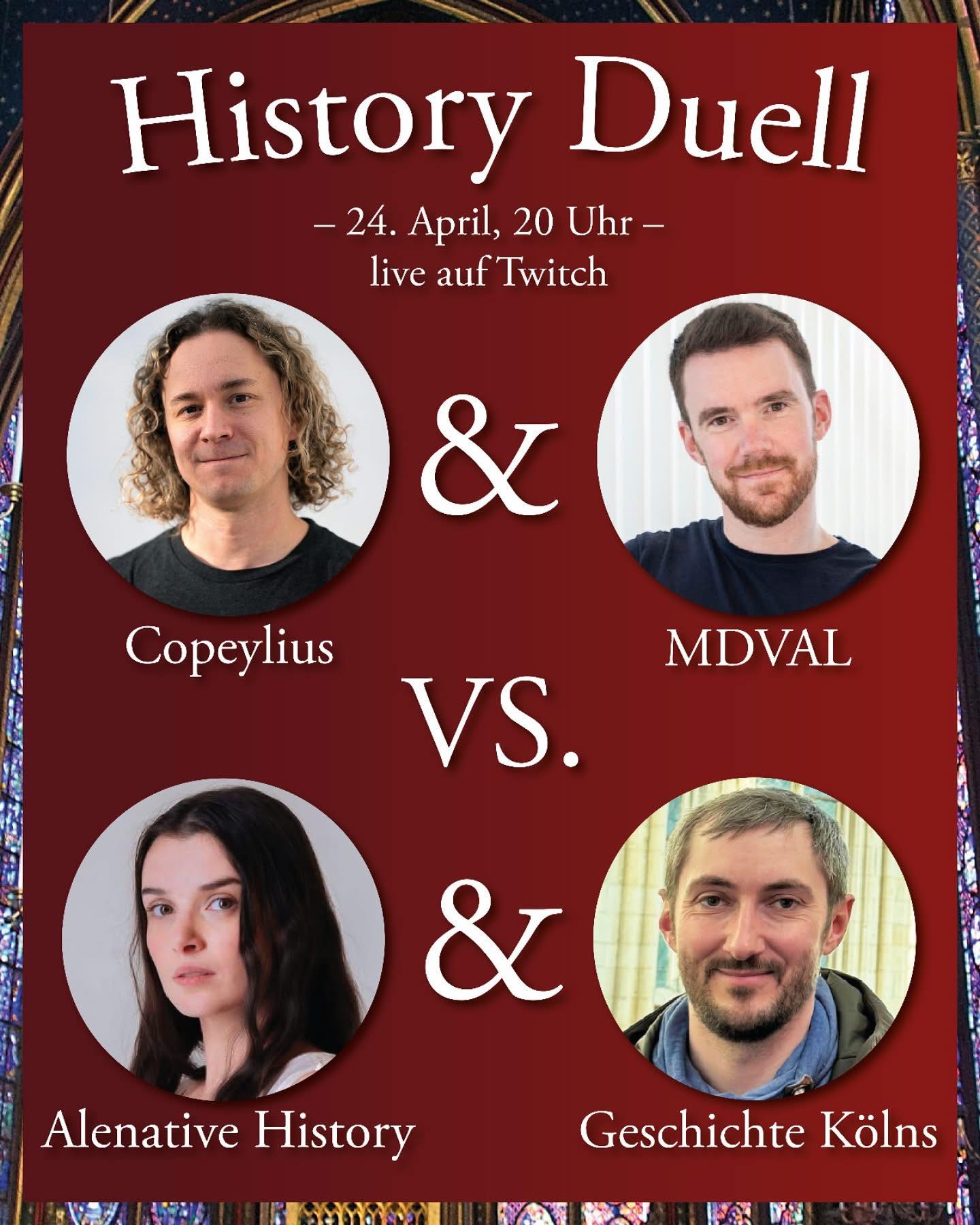 „History Duell“ am 24.4. 20 Uhr auf Twitch – Ich bin dabei!