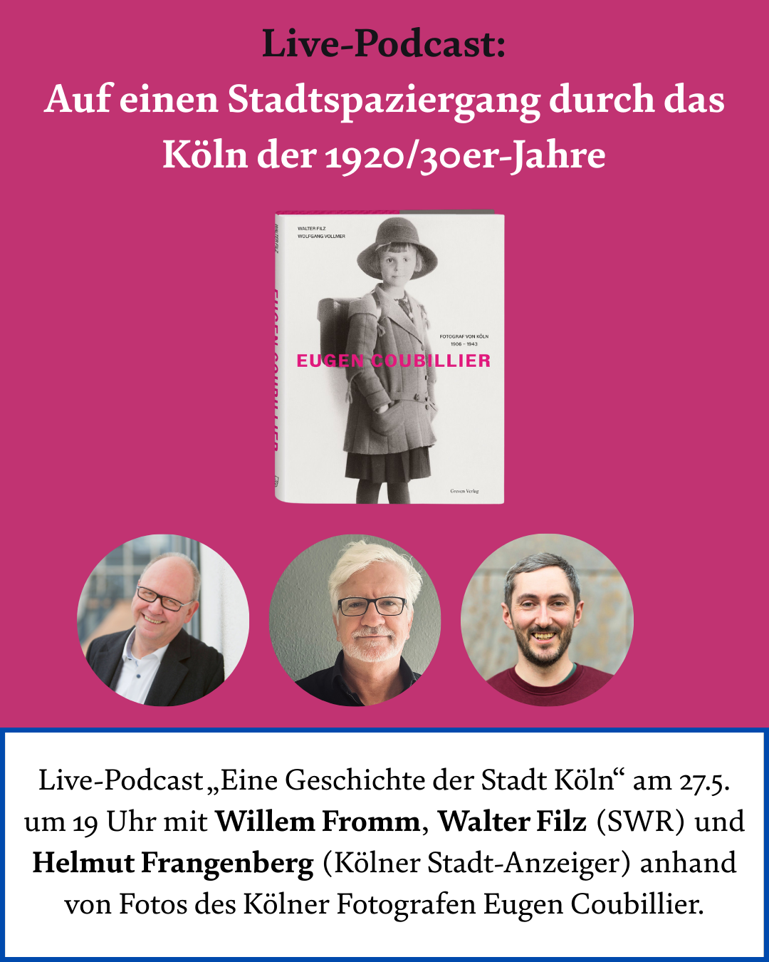 Live Podcast am 27. Mai 2025 im Greven Haus – kommt vorbei!